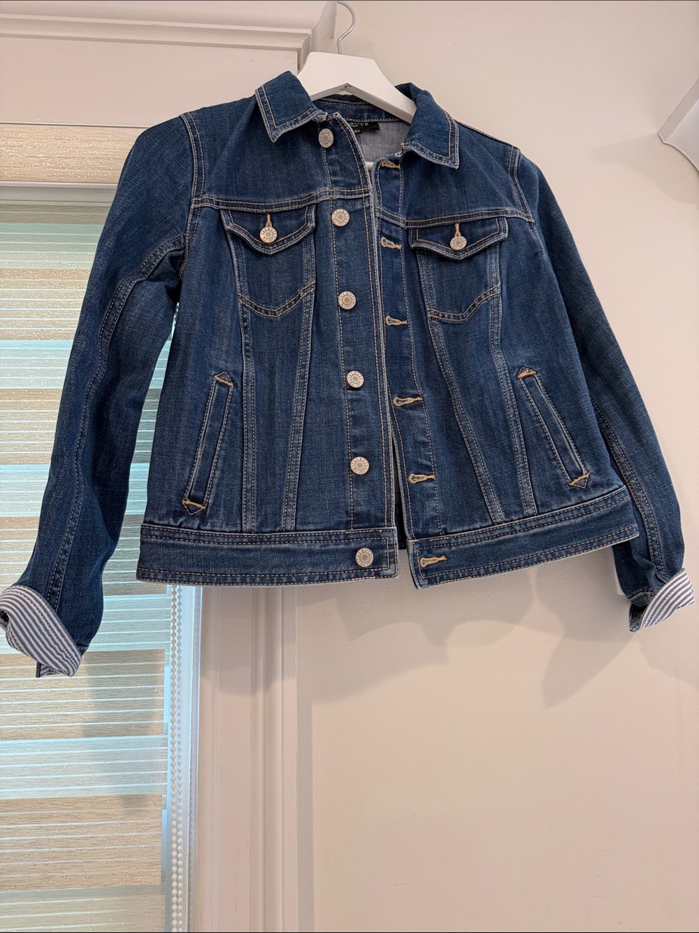 Talbots Blue Denim Jacket with Button Front